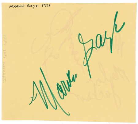 Lot #711 Jackson 5 and Marvin Gaye Signature - Image 2