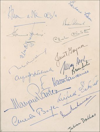 Lot #1013 Queen Elizabeth Passengers: Disney, Hitchcock, Heifitz, and Fleming sail on the Queen Elizabeth - Image 4