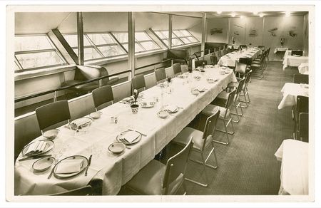 Lot #426 Hindenburg: A trio of 1936 Hindenburg items, including a lunch menu signed by Richard C. DuPont and Ernst A. Lehmann, senior officer aboard the final voyage - Image 3