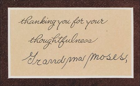 Lot #521 Grandma Moses Signature - Image 2
