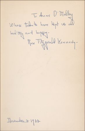 Lot #221 Rose Kennedy: Rose remembers Honey Fitz - Image 1