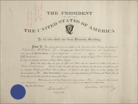 Lot #72 William McKinley: An army lieutenant receives his promotion a month before dying of dysentery during the Philippine-American War - Image 1