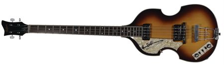 Lot #655 Beatles: Paul McCartney: McCartney signs a Höfner “violin” bass guitar, his trademark instrument - Image 1