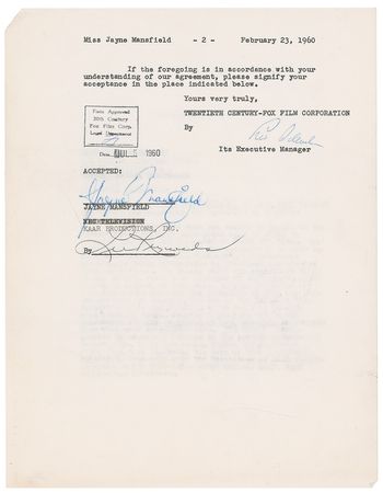 Lot #973 Jayne Mansfield - Image 2