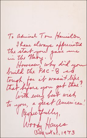 Lot #1246 Woody Hayes Book - Image 1