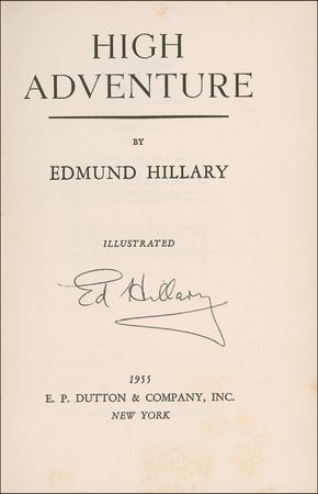 Lot #209 Edmund Hillary Book - Image 1