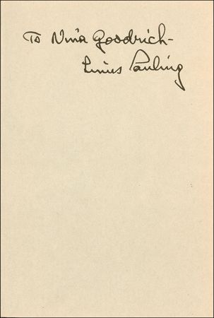Lot #242 Linus Pauling Book - Image 1