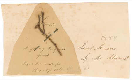 Lot #374 J. E. B. Stuart: A unique J. E. B. Stuart archive, containing a flirtatious note, remembrances of a walk, and the gift of a thimble - Image 3