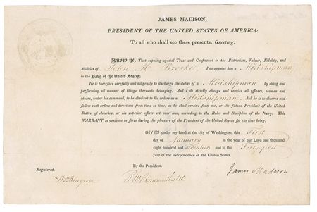 Lot #70 James Madison Signed Document - Image 1