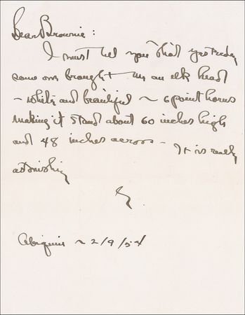 Lot #525 Georgia O?Keeffe: O?Keeffe marvels on one of her greatest inspirations - Image 1