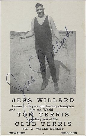 Lot #1357 Jess Willard Signed Photograph - Image 2