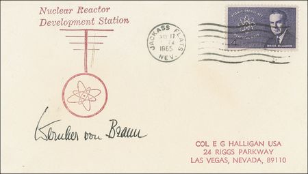 Lot #437 Nevada Test Site: At the dawn of the space program seventeen participants, including Armstrong, Aldrin, Bean, and Von Braun, sign from highly secretive Mercury, Nevada - Image 4
