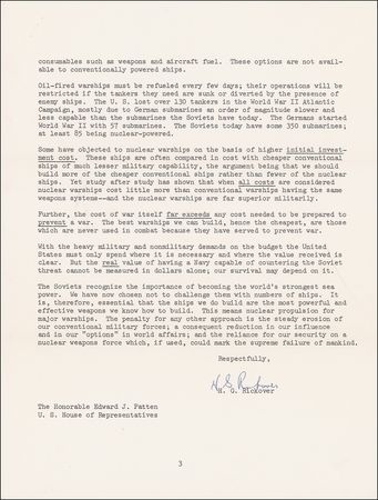 Lot #367 Hyman G. Rickover: Writing from aboard the Enterprise - Image 3