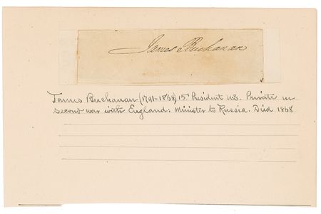 Lot #5 James Buchanan Signature
