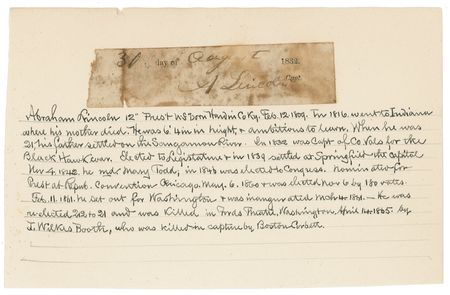 Lot #67 Abraham Lincoln: One of only three known examples of Lincoln signed as captain - Image 1