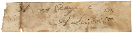Lot #67 Abraham Lincoln: One of only three known examples of Lincoln signed as captain - Image 2