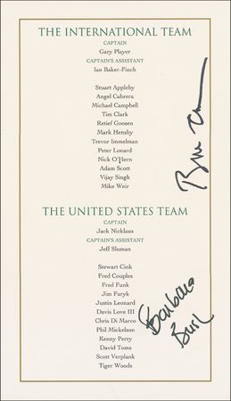 Lot #14 Bill Clinton and Barbara Bush Program