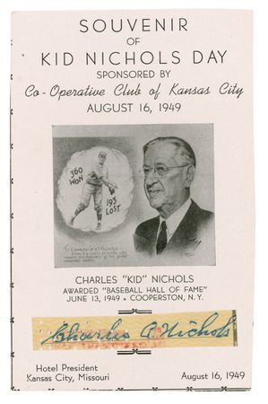 Lot #1302 Charles “Kid” Nichols Signature - Image 2