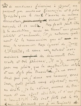 Lot #570 Emile Zola: Original Zola manuscript, a cutting execration of the daily pressand the journalists that he would use to his ?J?Accuse!? advantage a decade later - Image 13