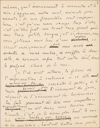 Lot #570 Emile Zola: Original Zola manuscript, a cutting execration of the daily pressand the journalists that he would use to his ?J?Accuse!? advantage a decade later - Image 9