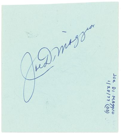 Lot #1277 Mickey Mantle and Joe DiMaggio Signatures - Image 1