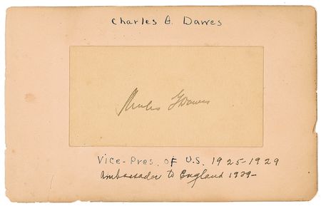 Lot #18 Calvin Coolidge and Cabinet Autograph