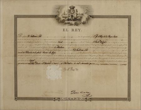 Lot #193 Ferdinand VII Signed Document - Image 1