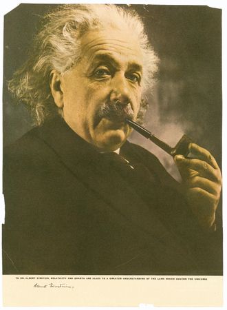 Lot #188 Albert Einstein: Einstein 1938 Life magazine photo - Image 1