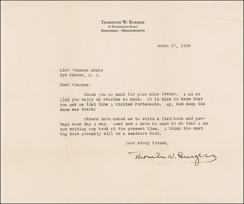 Lot 515 Thornton Burgess