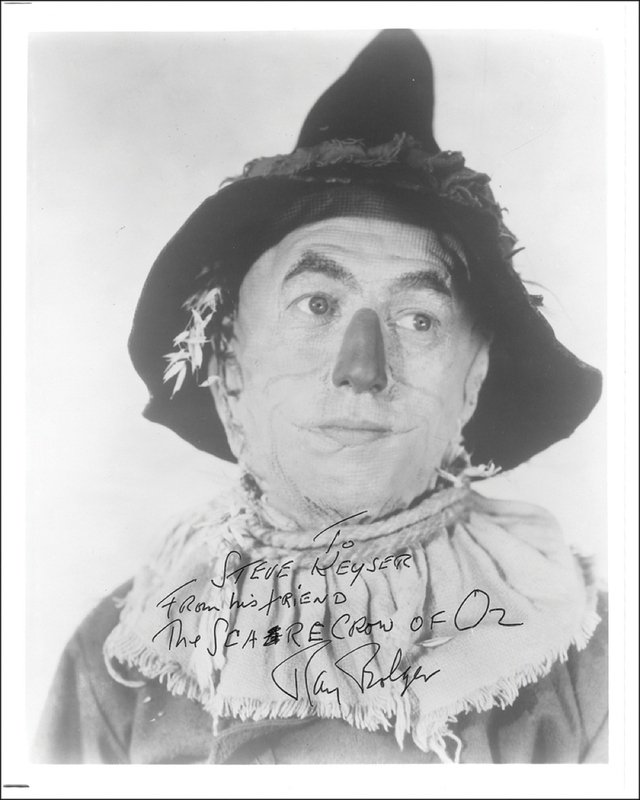 Lot 1061 Wizard of Oz: Ray Bolger Signed Photograph