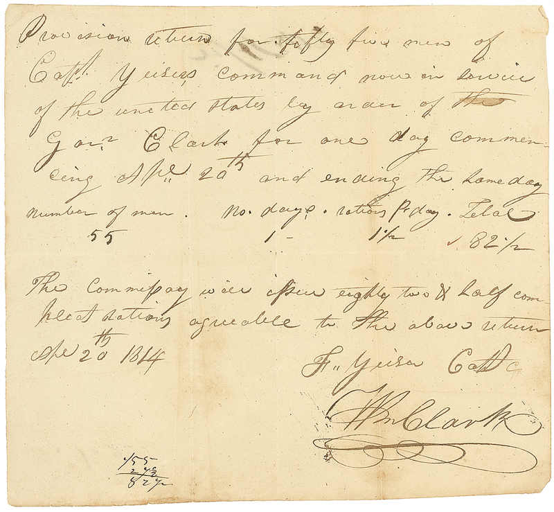 Lot 149 William Clark Signed Document
