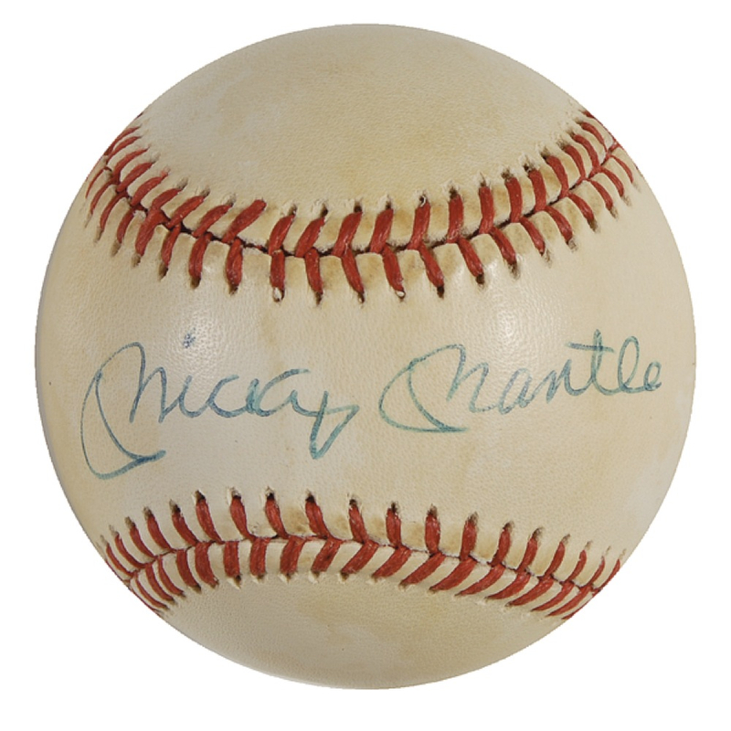 Lot 1286 Mickey Mantle Baseball
