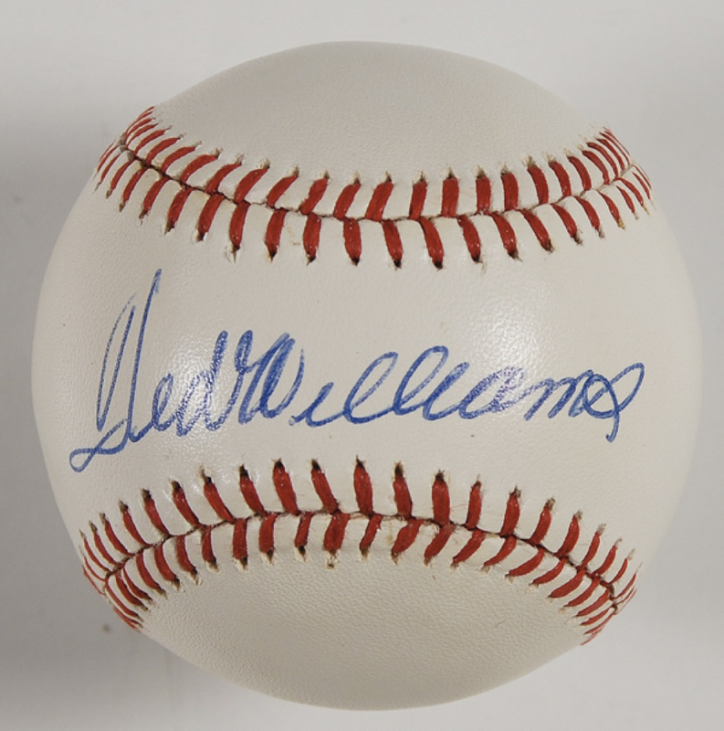 Lot 1368 Ted Williams Baseball