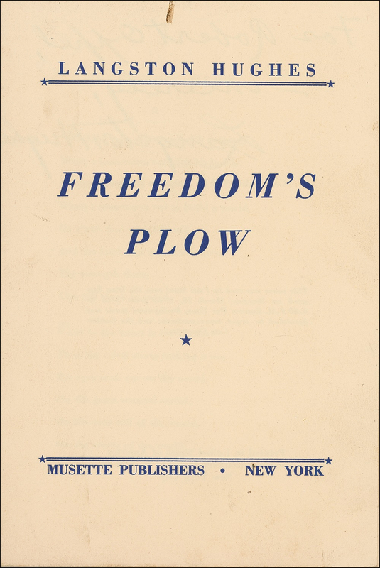 Lot 550 Langston Hughes