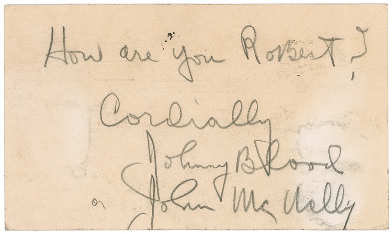 Lot 1305 John McNally Signature