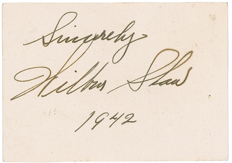 Lot 1353 Wilbur Shaw Signature