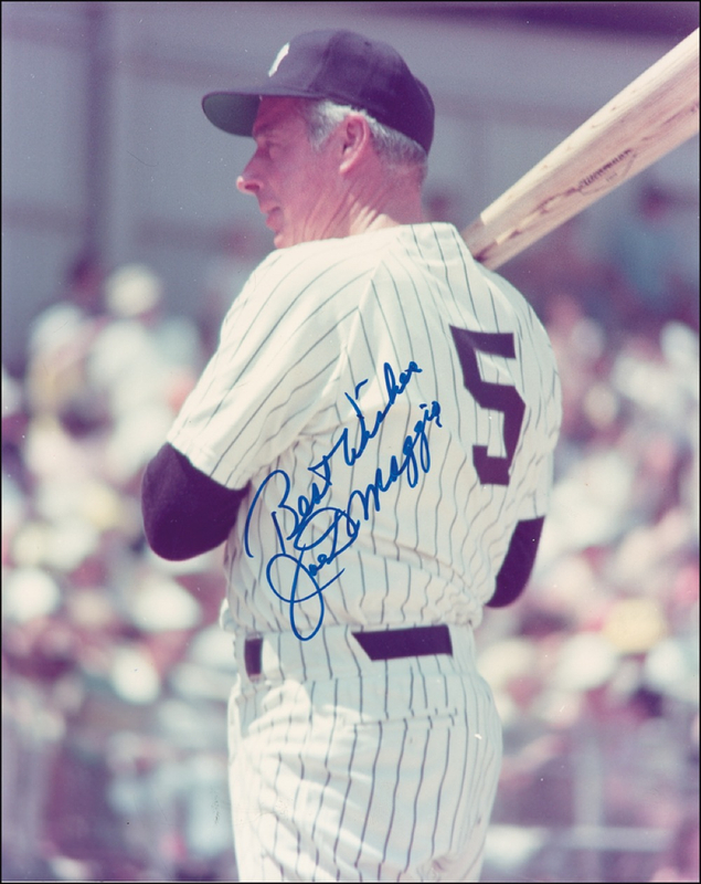 Lot 1211 Joe DiMaggio Signed Photograph