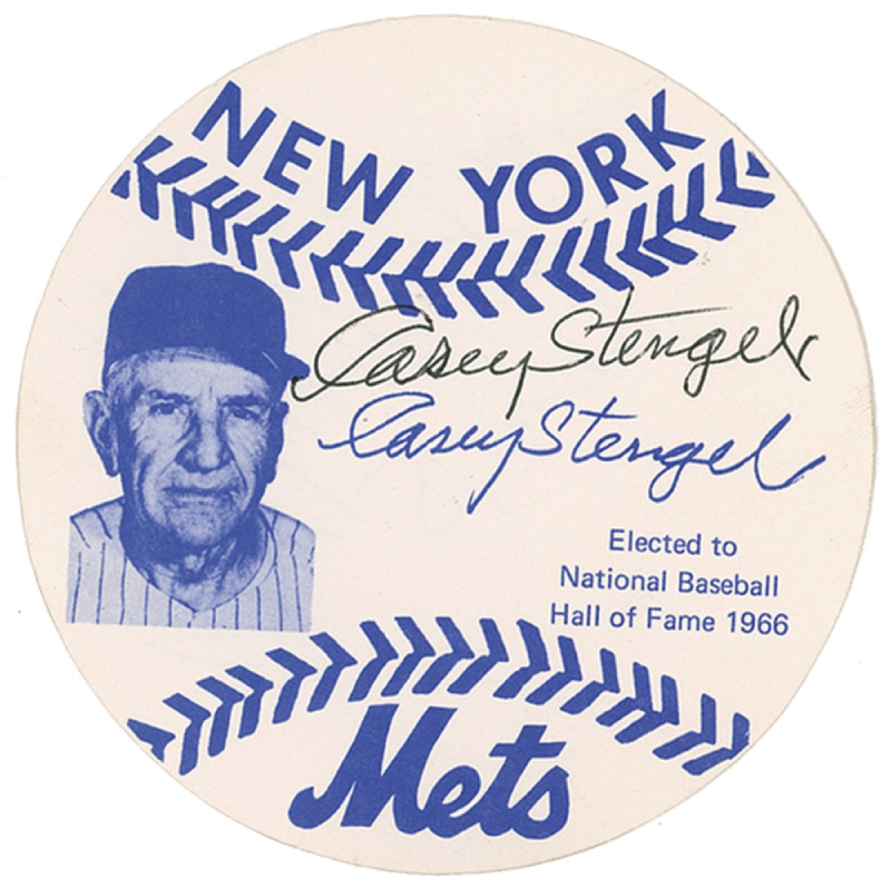 Lot 1360 Casey Stengel Signature