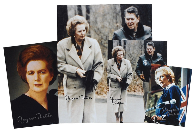 Lot 295 Margaret Thatcher Signed Photographs