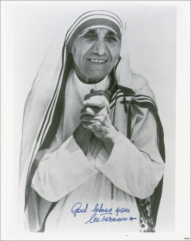 Lot 240 Mother Teresa Signed Photograph
