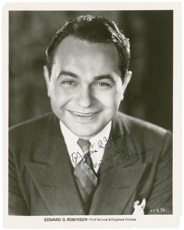 Lot 1026 Edward G. Robinson Signed Photograph