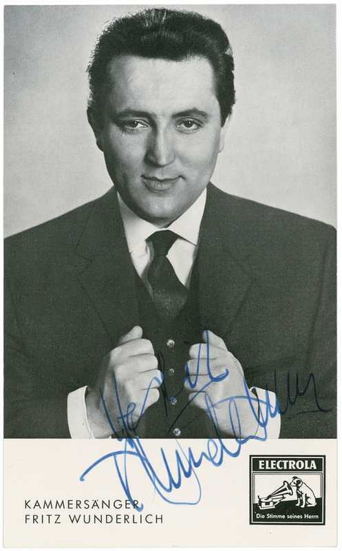 Lot 715 Fritz Wunderlich Signed Photograph