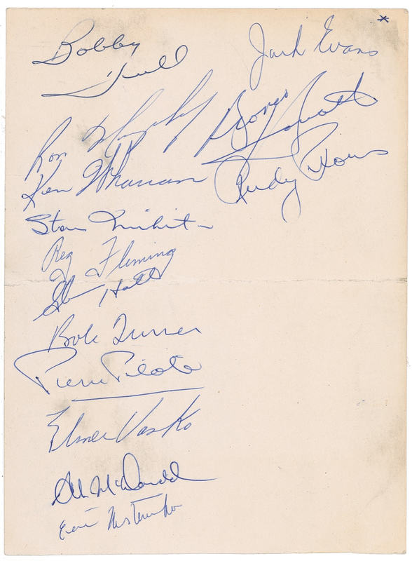Lot 1190 Chicago Blackhawks Signatures