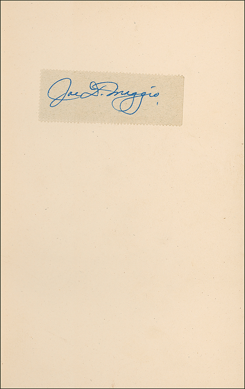 Lot 1213 Joe DiMaggio Signature