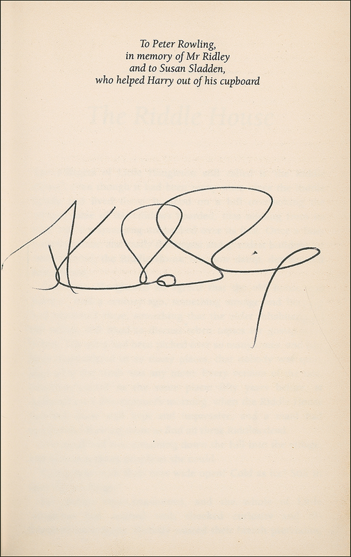 Lot 589 J. K. Rowling: Rowling rarity: a scarce Goblet of Fire signed first edition