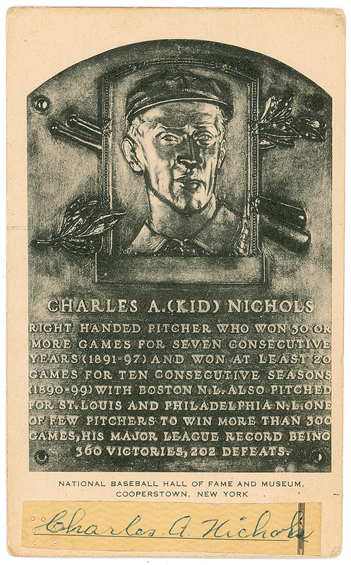 Lot 1317 Charles “Kid” Nichols Signature