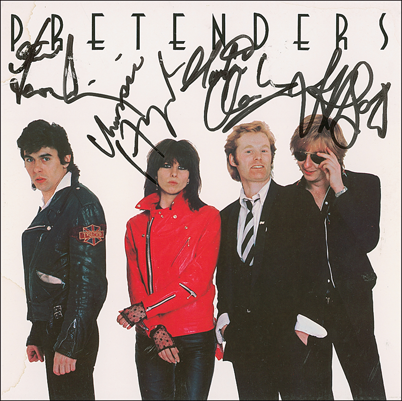 Lot 836 The Pretenders: All four original Pretenders sign their debut album