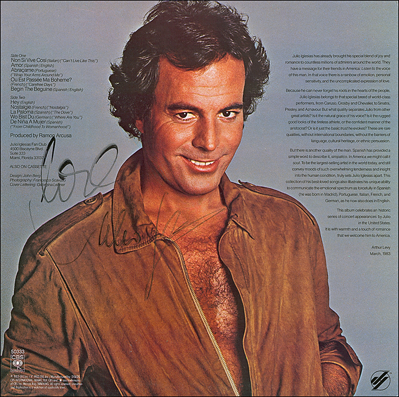 Lot 782 Julio Iglesias Album