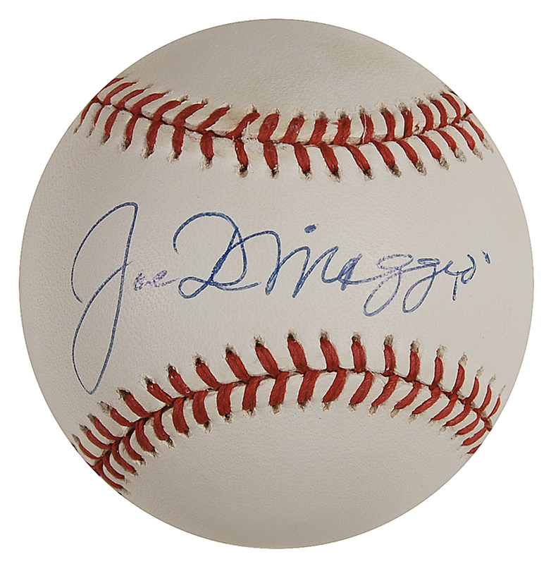 Lot 1216 Joe DiMaggio Baseball
