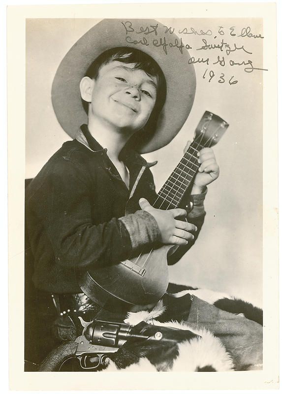 Lot 1011 Our Gang: Carl “Alfalfa” Switzer: Scarce signed photo of Alfalfa